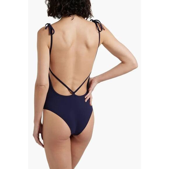 Isabel Marant Swan Shoulder Tie Swimsuit - 4 - Navy - Picture 3 of 4